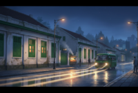 Sisi Tenang Cimahi Saat Lampu Jalan Mulai Menyala